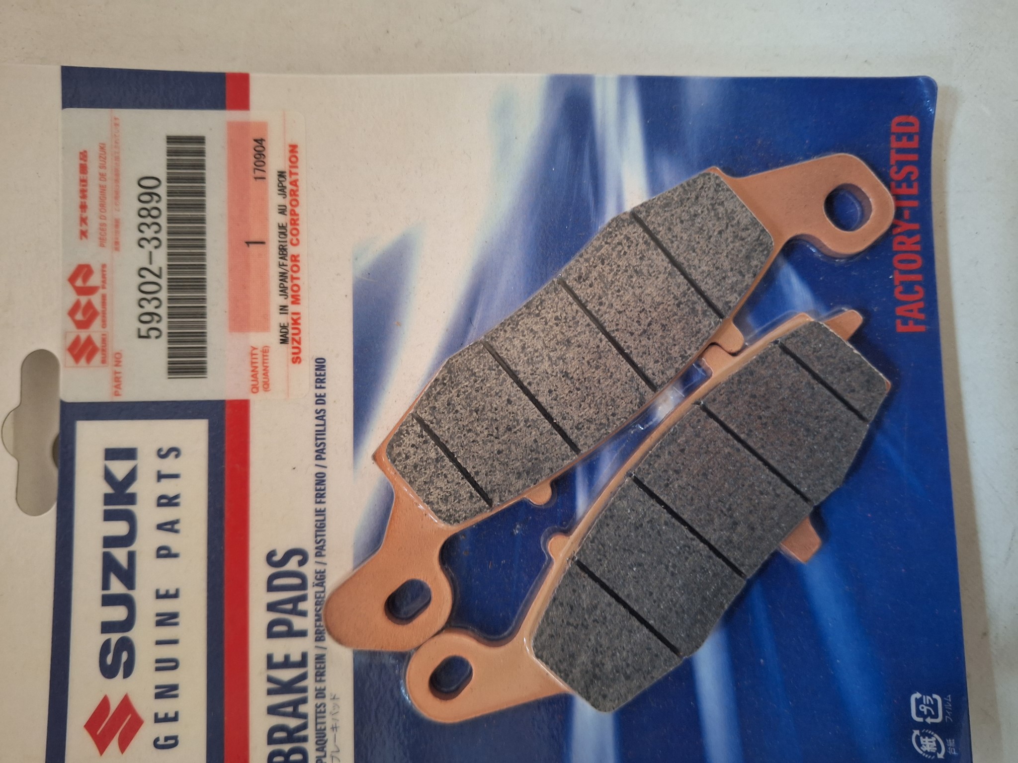 Picture of SUZUKI  BREMSBELAG. SATZ  59302-33890